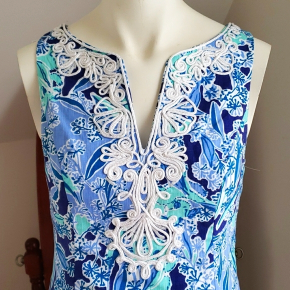 Lilly Pulitzer GABBY SHIFT Dress Royal Purple Koalafications Sleeveless Zip S 0 - Picture 8 of 16